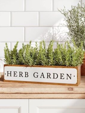 Barnyard Designs wood Farmhouse Herb Garden Planter, Indoor or Outdoor Use